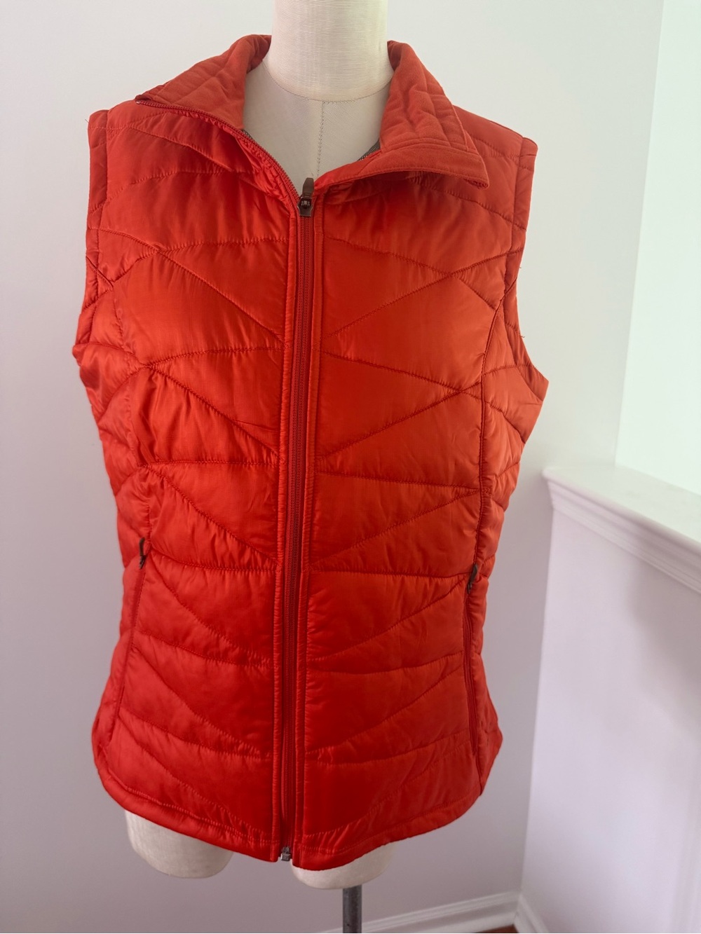 Columbia Orange Quilted Zip Vest